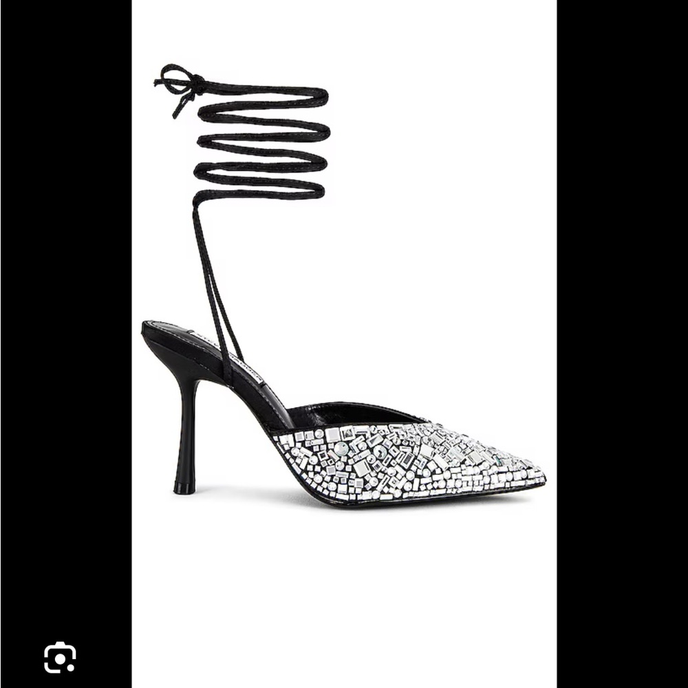 Steve madam rhine stone tie up heels
